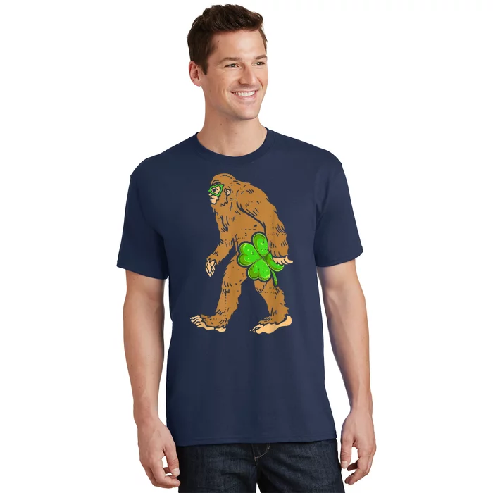 St Patricks Day Funny Bigfoot Shamrock Sasquatch Irish T-Shirt