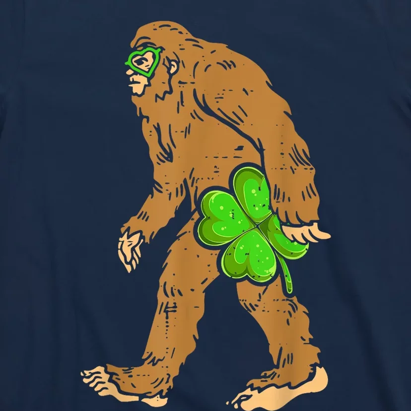 St Patricks Day Funny Bigfoot Shamrock Sasquatch Irish T-Shirt