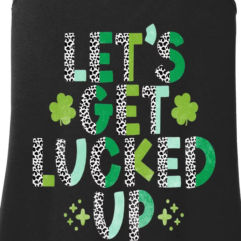 St. Patrick's Day Lets get Lucked up Ladies Essential Tank