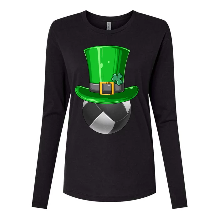 St Patrick's Day Volleyball Irish Volleyball Leprechaun Hat Cool Gift Womens Cotton Relaxed Long Sleeve T-Shirt