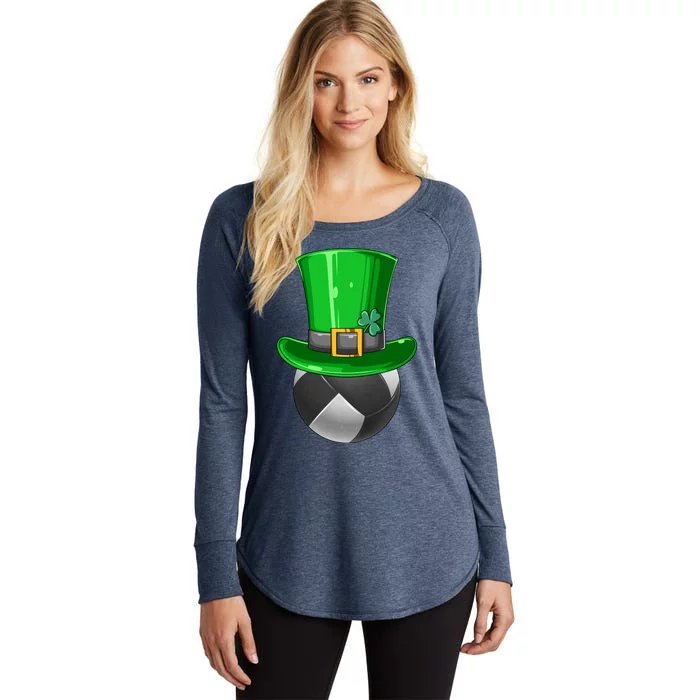 St Patrick's Day Volleyball Irish Volleyball Leprechaun Hat Cool Gift Women's Perfect Tri Tunic Long Sleeve Shirt