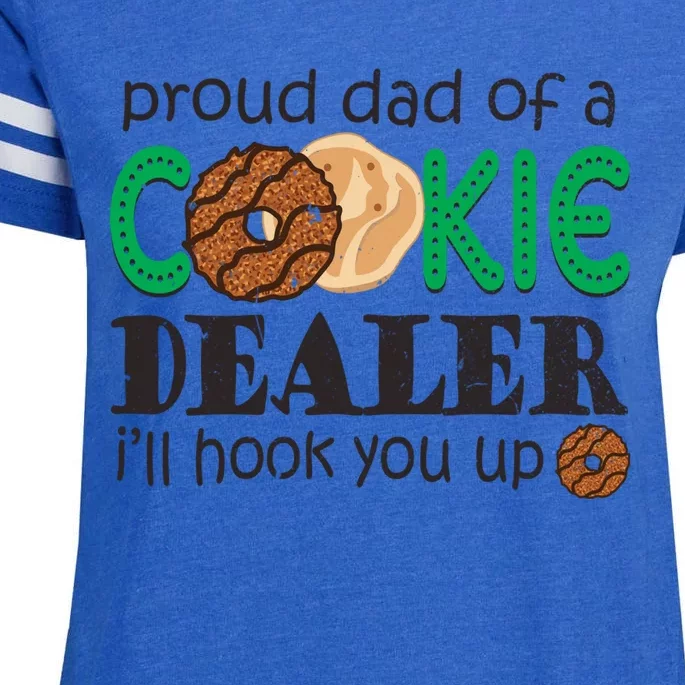 Scout Proud Dad Of A Cookie Dealer Girl Troop Leader Pullover Hoodie Enza Ladies Jersey Football T-Shirt