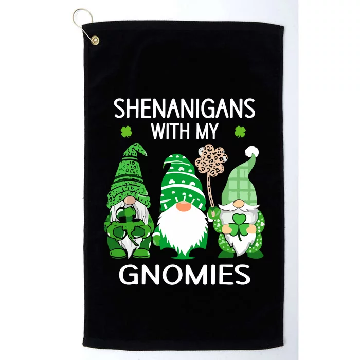 St Patricks Day Lucky Shamrock Leopard Gnomes Irish Platinum Collection Golf Towel