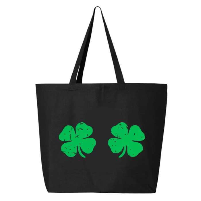 Saint Patricks Day Shamrock Boobs Stpatricks Day Boobies 25L Jumbo Tote