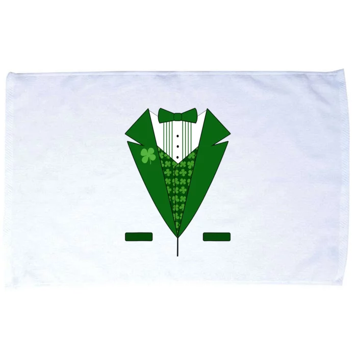 St Patricks Day Irish Green Tuxedo Shamrock Boy Microfiber Hand Towel