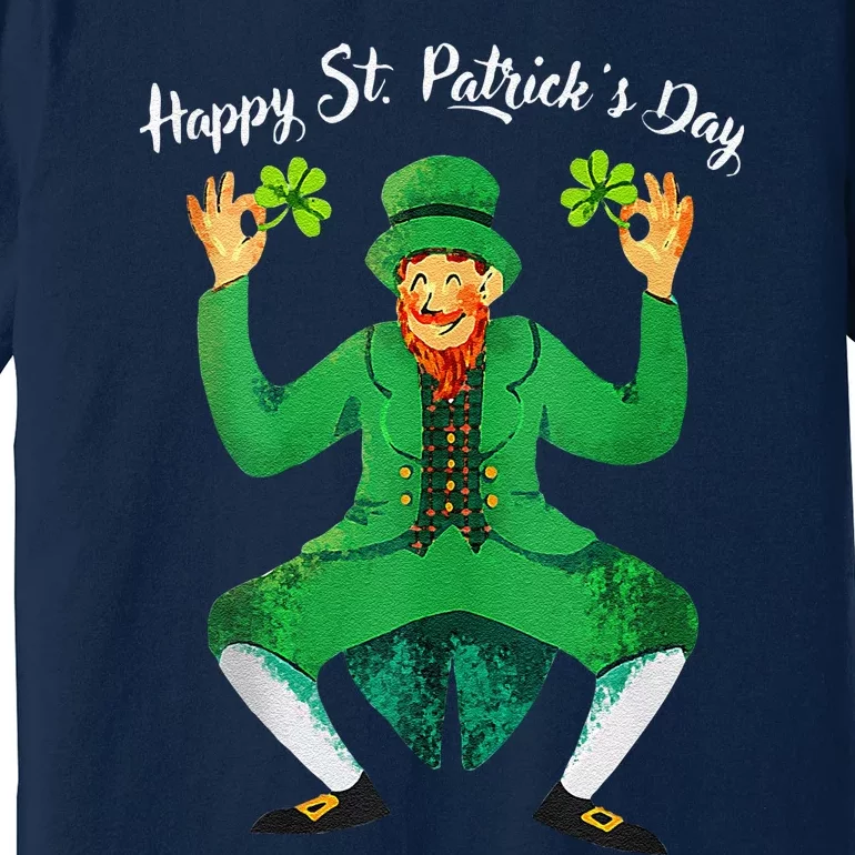 St Patricks Day Dabbing Leprechaun Men Dab Dance Premium T-Shirt