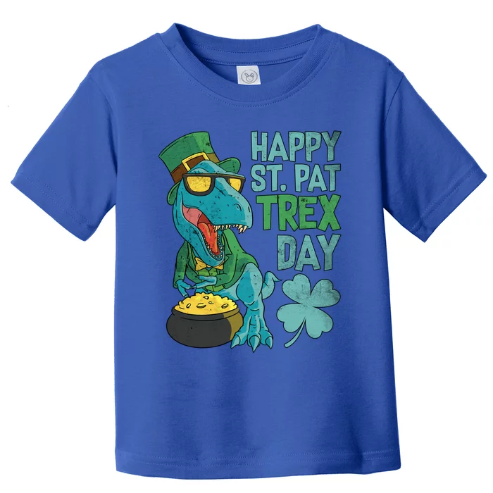 St Patrick's Day Happy St Patgiftrex Day Tgiftrex Dinosaur Gift Toddler T-Shirt