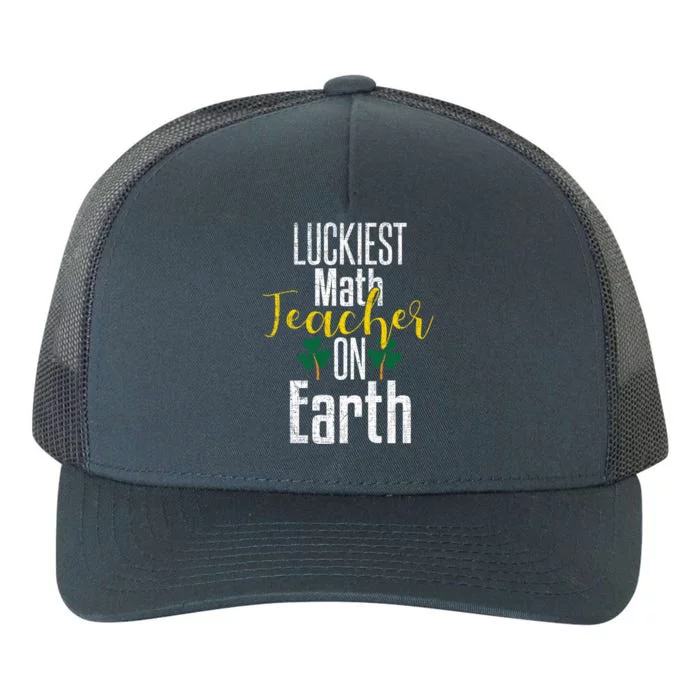 St Patricks Day Funny Gift Math Teacher Lucky Grunge Yupoong Adult 5-Panel Trucker Hat