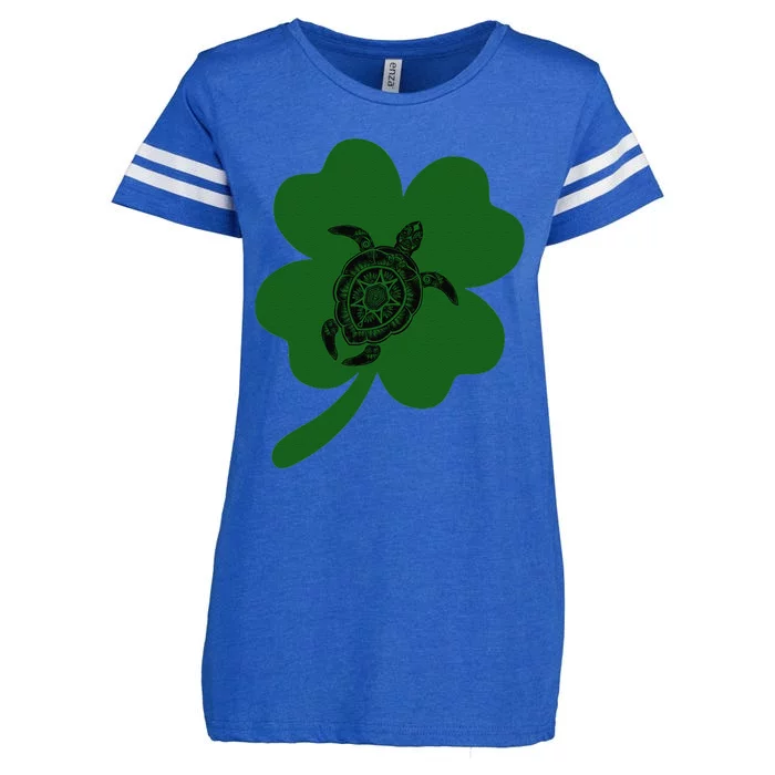 Saint Patrick's Day Sea Turtle Enza Ladies Jersey Football T-Shirt