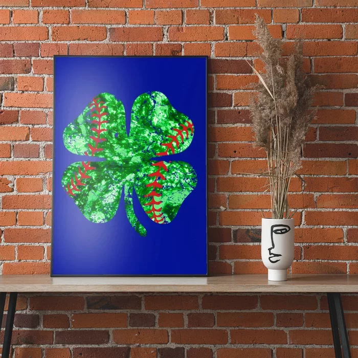 St Patricks Day Tie Dye Baseball Shamrock Cool Gift Poster