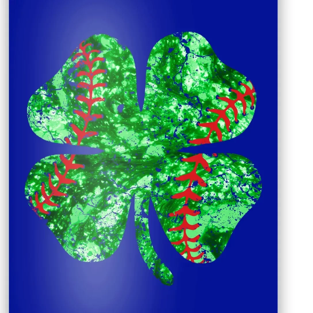 St Patricks Day Tie Dye Baseball Shamrock Cool Gift Poster