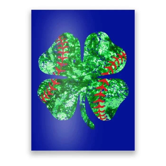 St Patricks Day Tie Dye Baseball Shamrock Cool Gift Poster