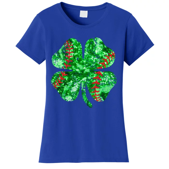 St Patricks Day Tie Dye Baseball Shamrock Cool Gift Women's T-Shirt