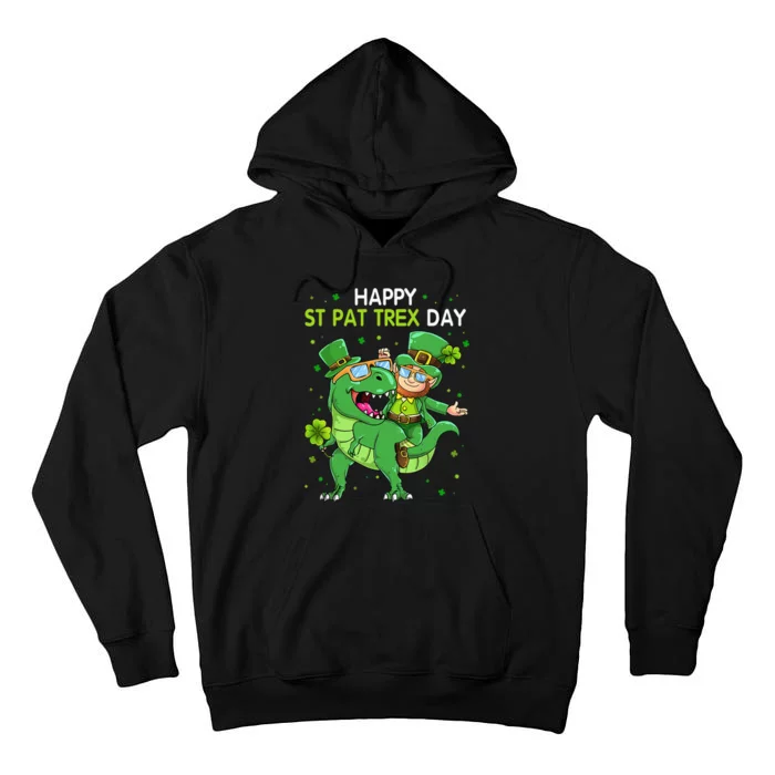 St Patricks Day Leprechaun Riding Dinosaur Tall Hoodie