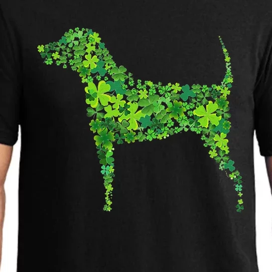 Saint Patrick's Day Shamrock Dog Design Pajama Set