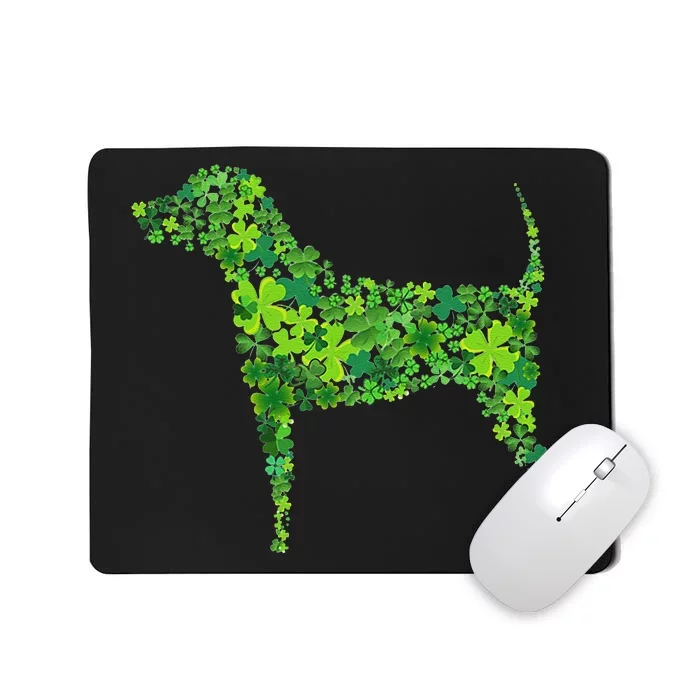 Saint Patrick's Day Shamrock Dog Design Mousepad