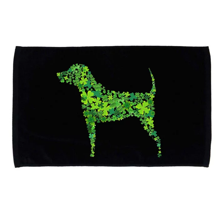 Saint Patrick's Day Shamrock Dog Design Microfiber Hand Towel