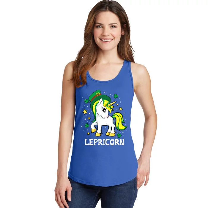 St Patricks Day Unicorn Lepricorn Ladies Essential Tank