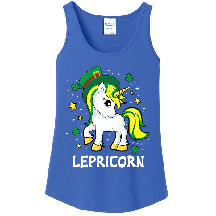 St Patricks Day Unicorn Lepricorn Ladies Essential Tank