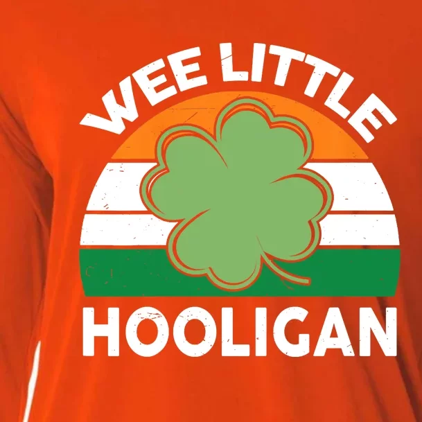 St Patricks Day Wee Little Hooligan Irish Baby Boy Cooling Performance Long Sleeve Crew