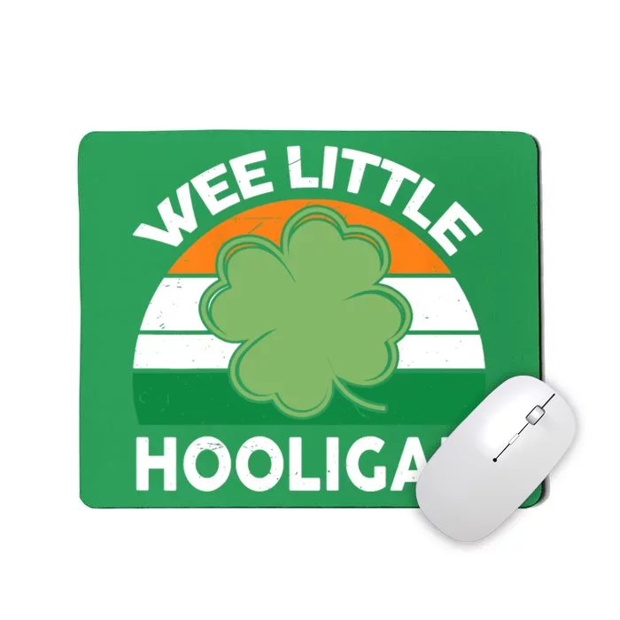 St Patricks Day Wee Little Hooligan Irish Baby Boy Mousepad