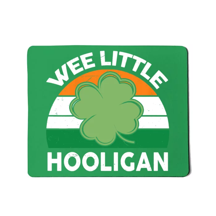 St Patricks Day Wee Little Hooligan Irish Baby Boy Mousepad