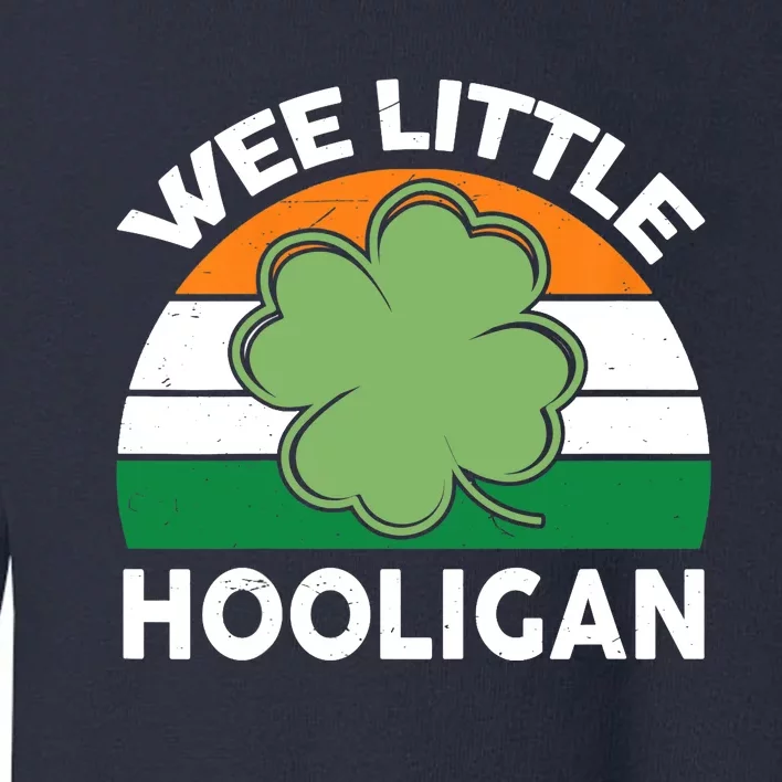 St Patricks Day Wee Little Hooligan Irish Baby Boy Toddler Sweatshirt