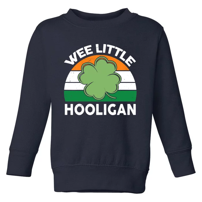 St Patricks Day Wee Little Hooligan Irish Baby Boy Toddler Sweatshirt