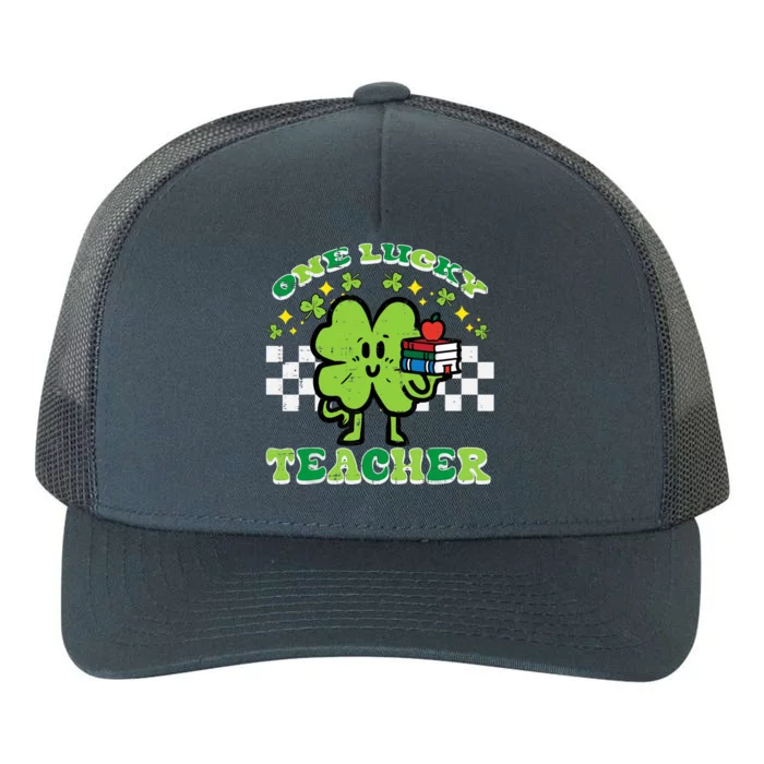 St Patrick Day Shamrock One Lucky Teacher Retro Saint Pattys Yupoong Adult 5-Panel Trucker Hat