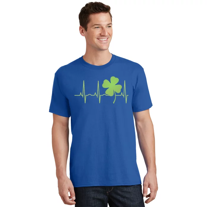 St Patricks Day Funny Gift Irish Heartbeat Hooded Gift T-Shirt