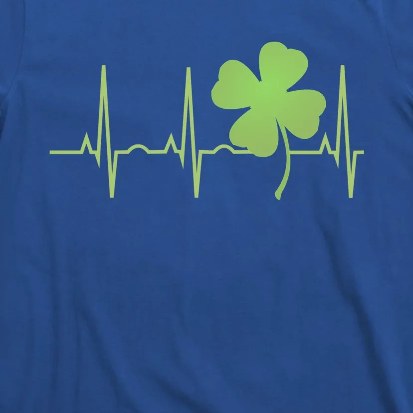 St Patricks Day Funny Gift Irish Heartbeat Hooded Gift T-Shirt