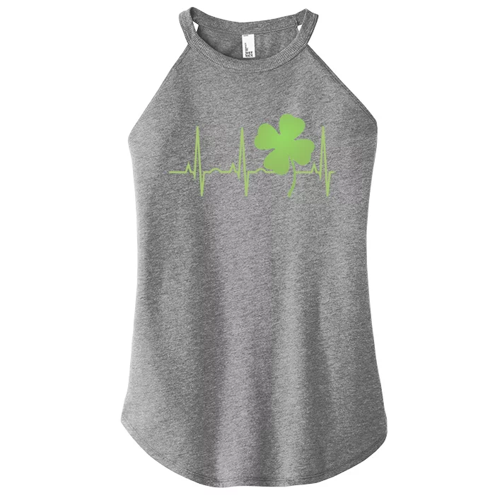 St Patricks Day Funny Gift Irish Heartbeat Hooded Gift Women’s Perfect Tri Rocker Tank