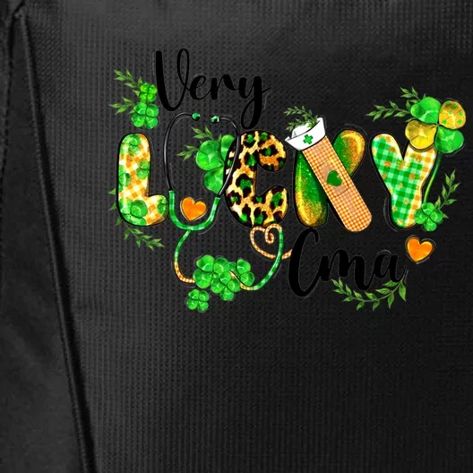 St Patricks Day Very Lucky Cma Leopard Stethoscope Funny Gift City Backpack