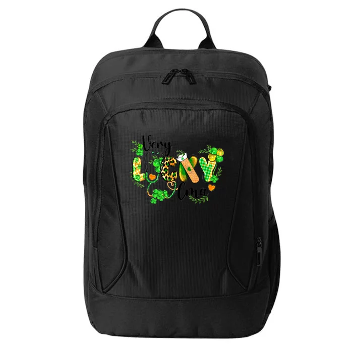 St Patricks Day Very Lucky Cma Leopard Stethoscope Funny Gift City Backpack