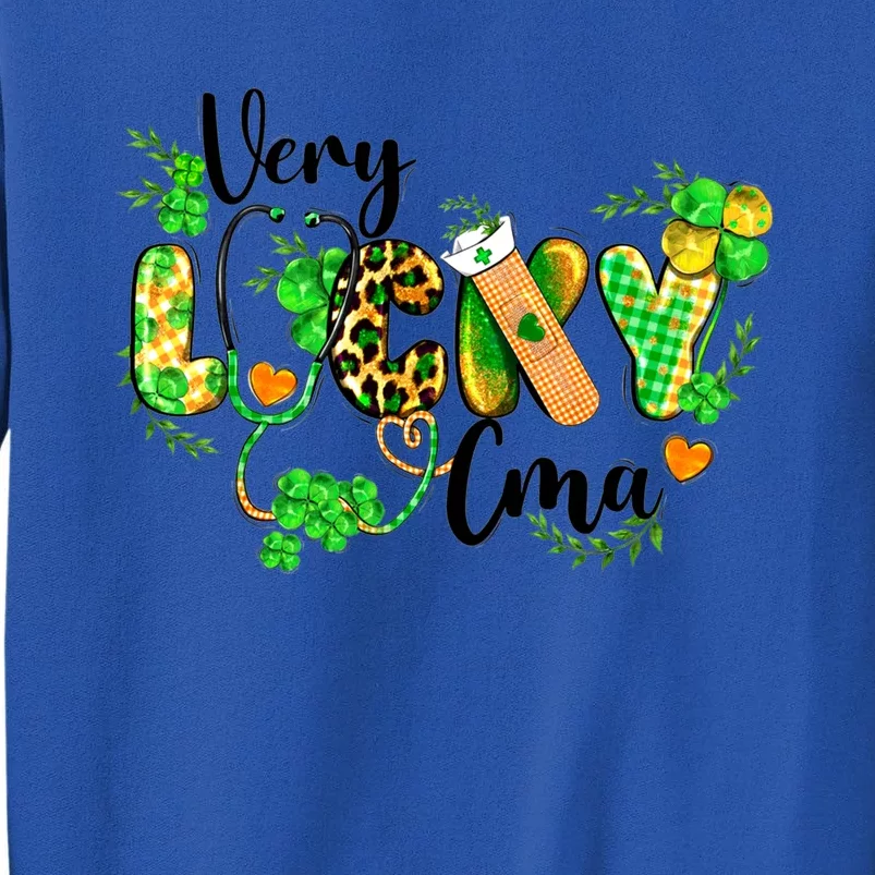 St Patricks Day Very Lucky Cma Leopard Stethoscope Funny Gift Tall Sweatshirt