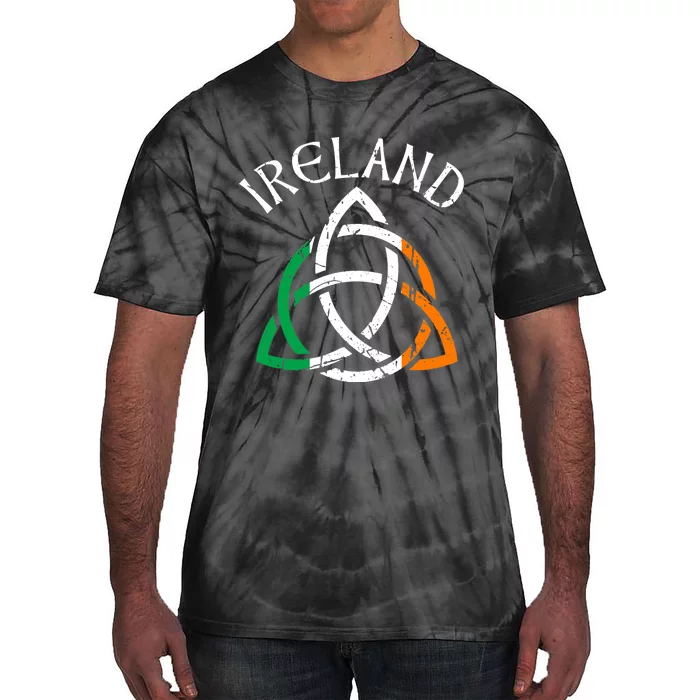 St Patricks Day for Adults Celtic Knot Ireland Tie-Dye T-Shirt