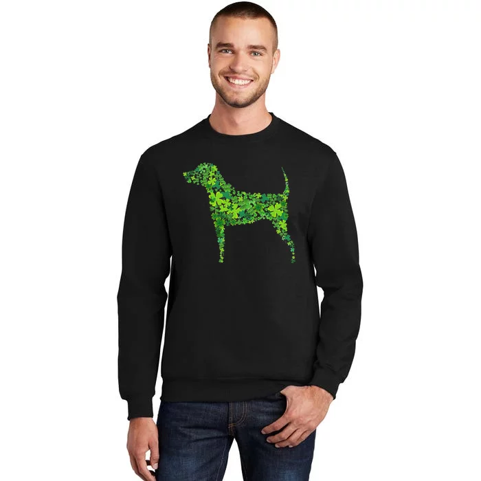 Saint Patrick's Day Shamrock Dog Design Sweatshirt