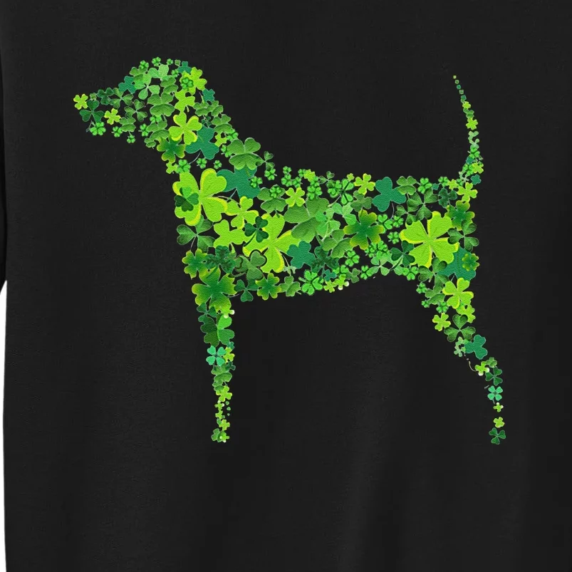 Saint Patrick's Day Shamrock Dog Design Sweatshirt