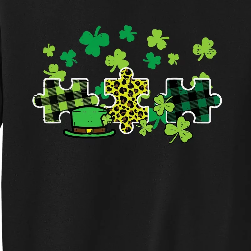 St Patricks Day Autism Puzzle Saint Pattys Sweatshirt