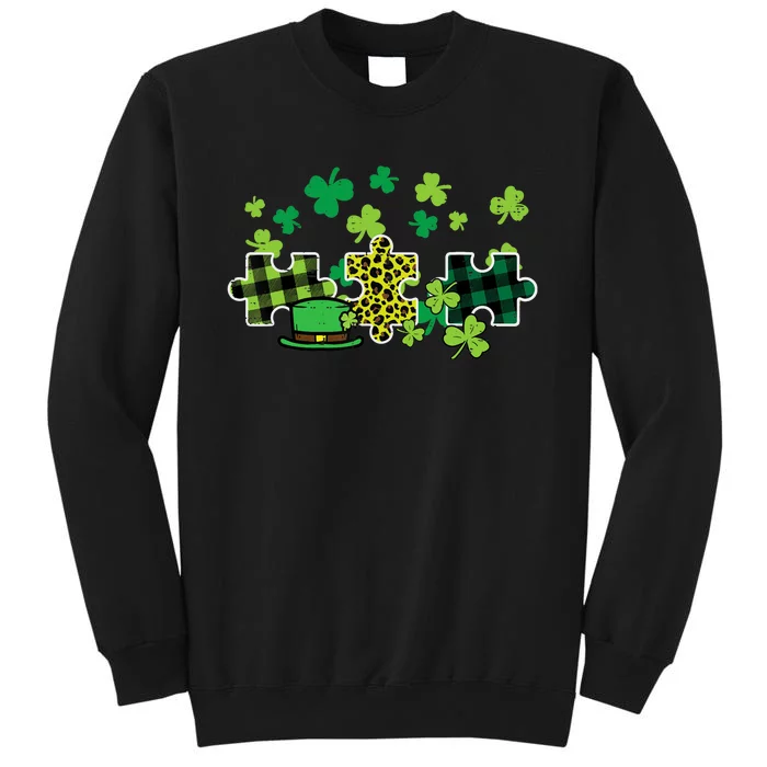 St Patricks Day Autism Puzzle Saint Pattys Sweatshirt