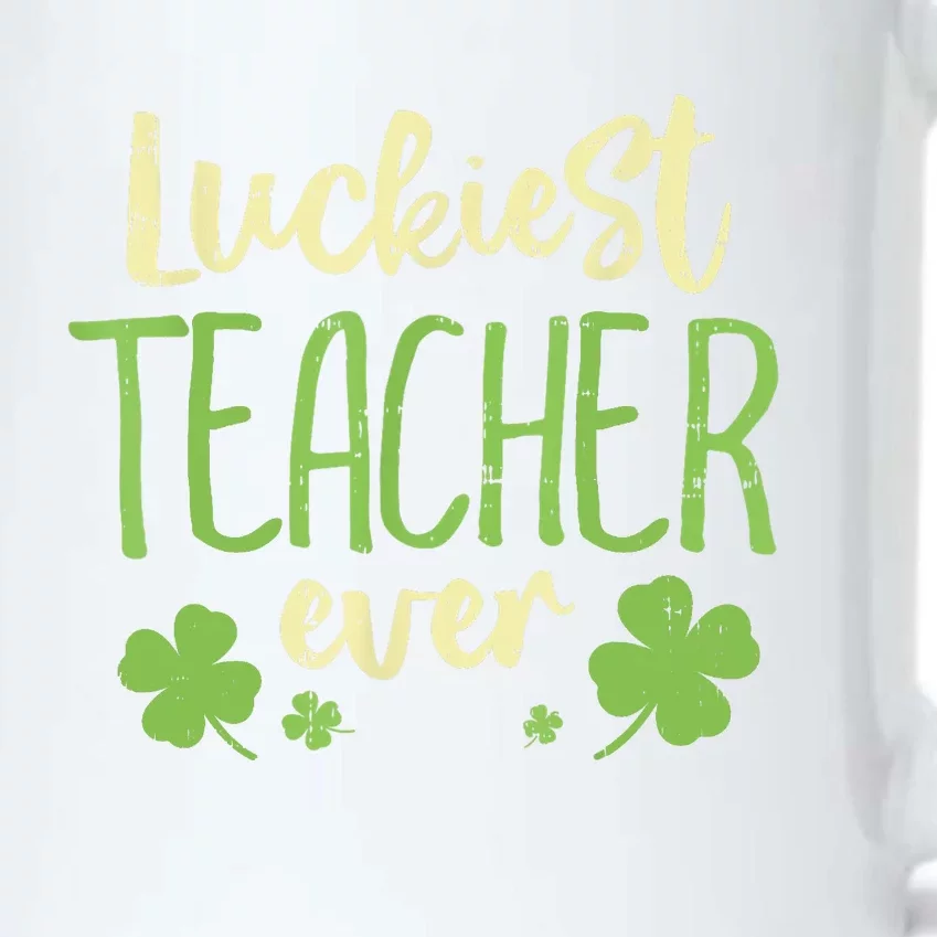 St Patricks Day Teaching Luckiest Teacher Ever Gift Black Color Changing Mug