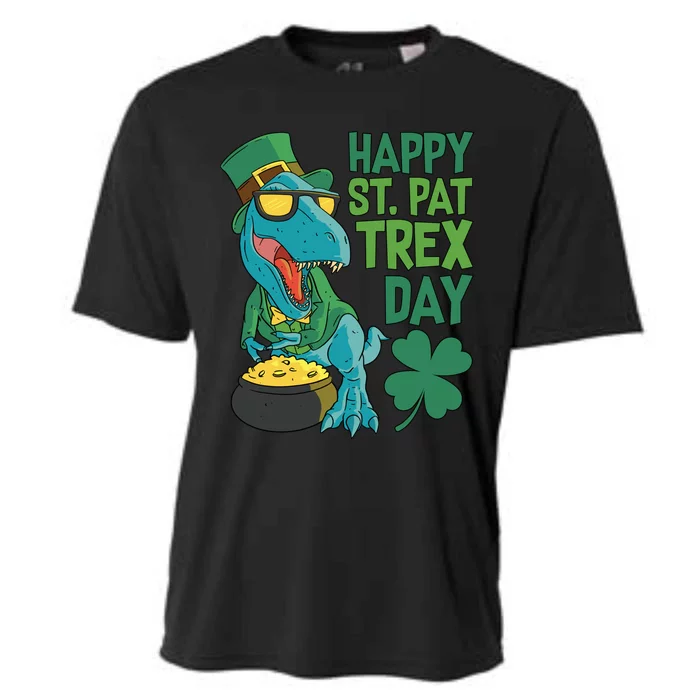 St Patrick's Day Happy St Patcute Giftrex Day Tcute Giftrex Dinosaur Cute Gift Cooling Performance Crew T-Shirt