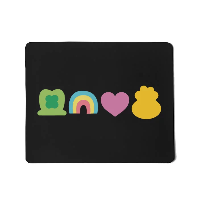 St Patricks Day Lucky Charm Pot Gold Irish Shamrock Rainbow Mousepad