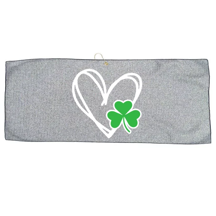 St Patricks Day Shirts Heart Shamrock Irish Large Microfiber Waffle Golf Towel