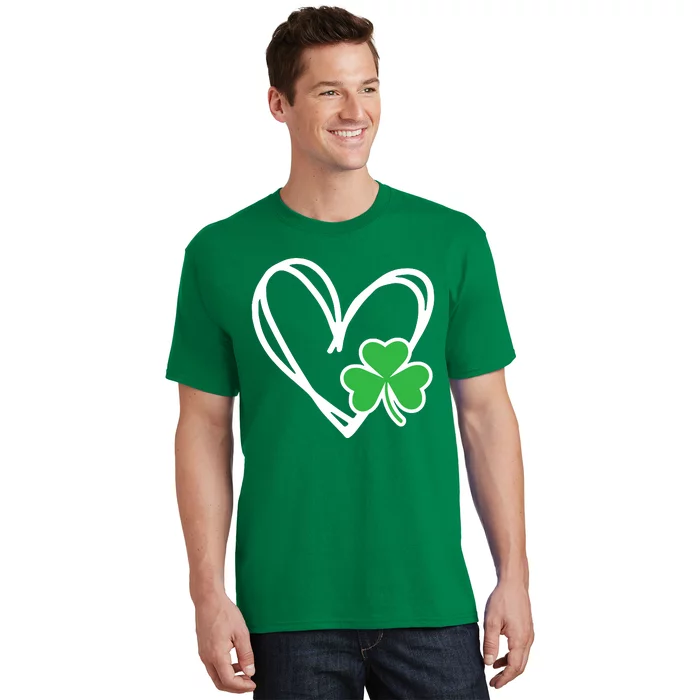 St Patricks Day Shirts Heart Shamrock Irish T-Shirt