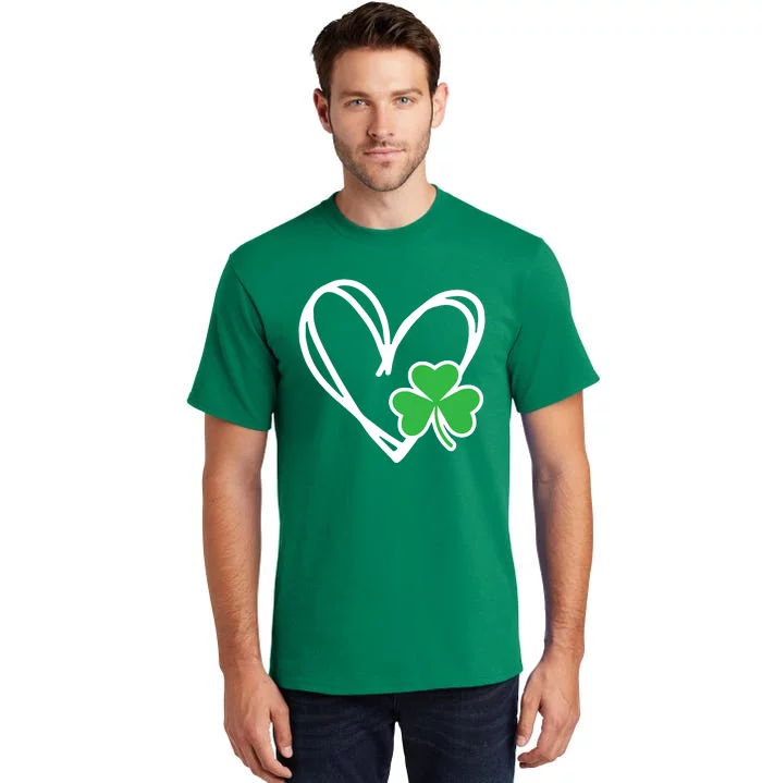 St Patricks Day Shirts Heart Shamrock Irish Tall T-Shirt