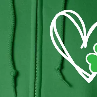 St Patricks Day Shirts Heart Shamrock Irish Full Zip Hoodie