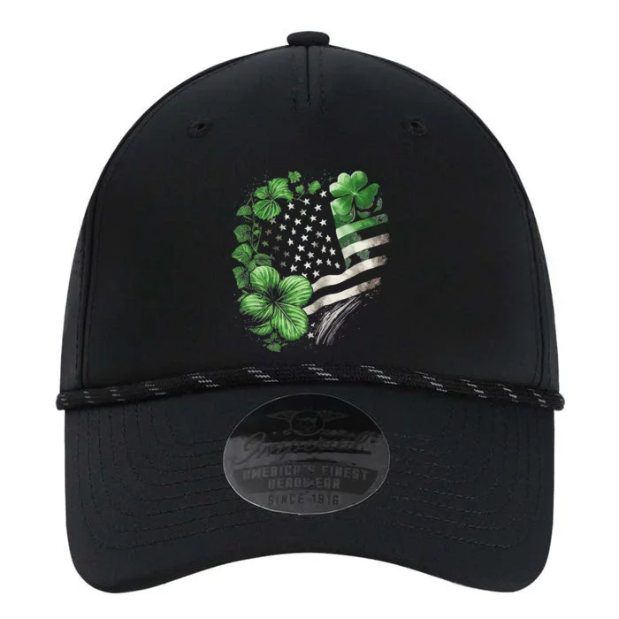 St Patricks Day Shamrock American Flag Retro Performance The Dyno Cap