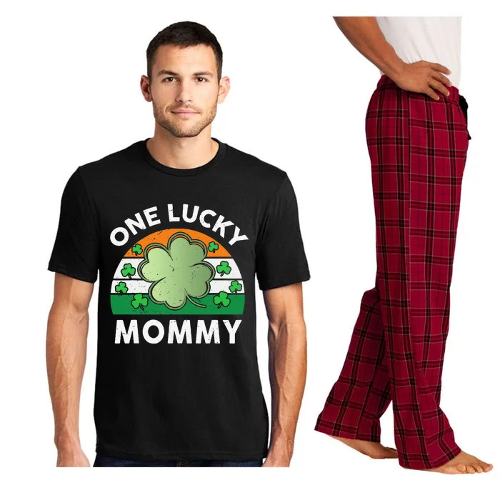 St Patricks Day Outfit Women One Lucky Mommy Mama Mom Pajama Set