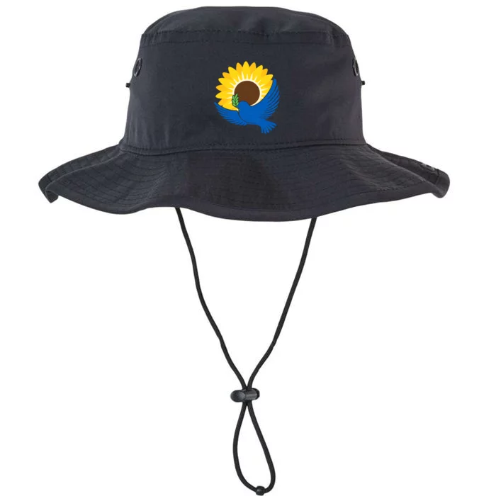 Sunflower Peace Dove Stand With Ukraine End The War Legacy Cool Fit Booney Bucket Hat